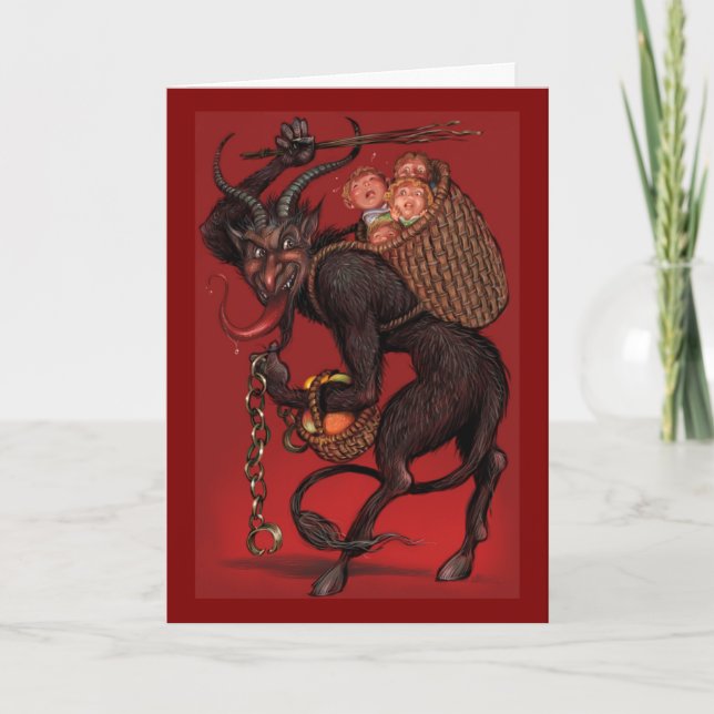 De Festividades Cartão Krampus (Frente)