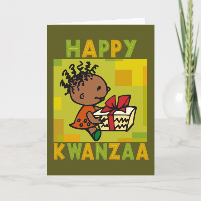 De Festividades Cartão Kwanzaa feliz (Frente)