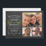 De Festividades Cartão lunático rústico do feriado 3-Photo do<br><div class="desc">Podem seus dias ser alegres e brilhantes! Personalize estes divertimento e cartão com fotos rústico lunático do feriado três com seus imagens e nomes da família. 

Crédito de foto: diggerdanno</div>