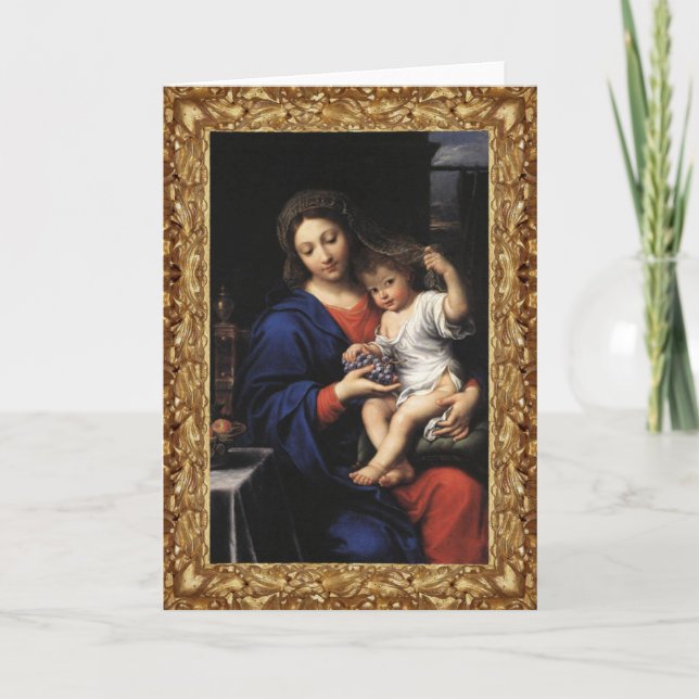 De Festividades Cartão Madonna e Child (Frente)