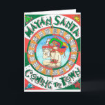 De Festividades Cartão maia do papai noel<br><div class="desc">Este é realmente o design de cartão chique para a estação 2011 do Xmas.</div>