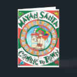 De Festividades Cartão maia do papai noel<br><div class="desc">Este é realmente o design de cartão chique para a estação 2011 do Xmas.</div>