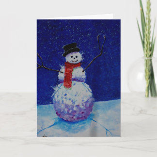 De Festividades Cartão Mau Snowman