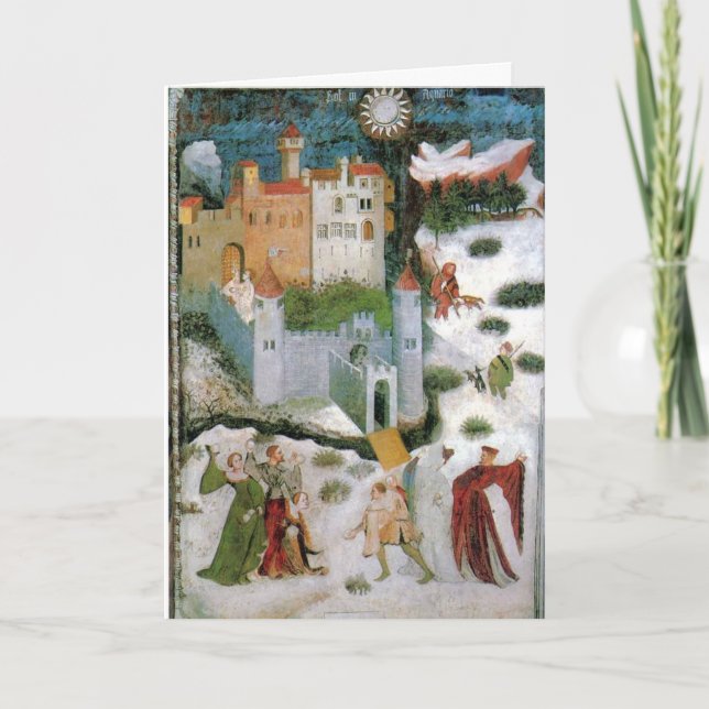 De Festividades Cartão medieval do solstício (Frente)