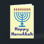 De Festividades Cartão menorah Hanukkah<br><div class="desc">Cartão de Chanucá de DatesDuJour.</div>