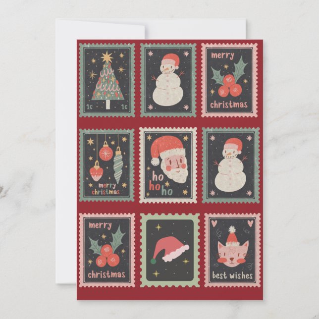 De Festividades Cartão Natal clássico (Frente)
