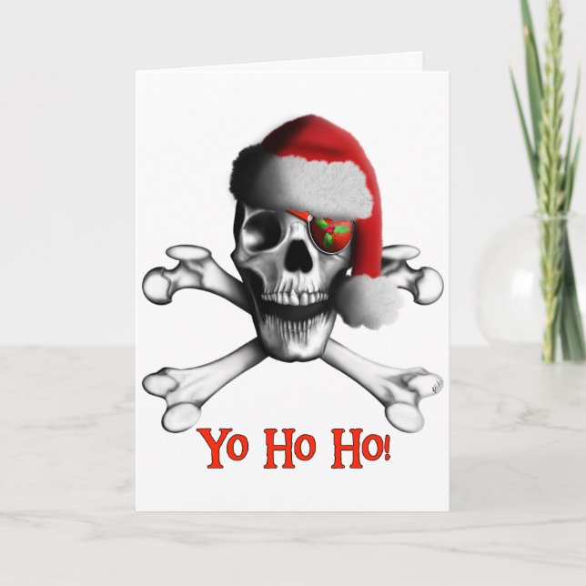 De Festividades Cartão Natal Pirate Holiday (Frente)