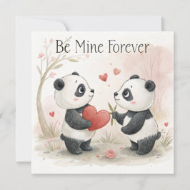 De Festividades Cartão Panda Romântico – Seja Meu Para Sempre