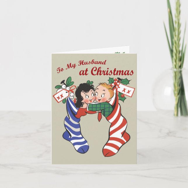 De Festividades Cartão "Para Marido no Natal" (Frente)