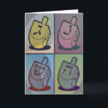 De Festividades Cartão Pastel Chanukah<br><div class="desc">Cartão Chanukah Pastel com dentro de mensagem! Pode ser personalizado e personalizado para enviar para sua família e amigos para Hannukah!</div>