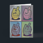 De Festividades Cartão Pastel Chanukah<br><div class="desc">Cartão Chanukah Pastel com dentro de mensagem! Pode ser personalizado e personalizado para enviar para sua família e amigos para Hannukah!</div>