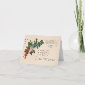 De Festividades Cartão patriótico do natal vintage