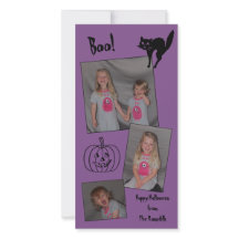 Cartão personalizado do Dia das Bruxas (gato,