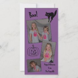 De Festividades Cartão personalizado do Dia das Bruxas (gato,