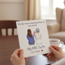 Cartão Personalizado do Dia das Mães da Filha