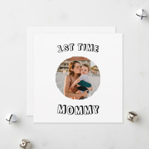 De Festividades Cartão personalizado para a primeira vez da Mamãe