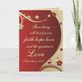 De Festividades Cartão personalizado verso da bíblia do amor da