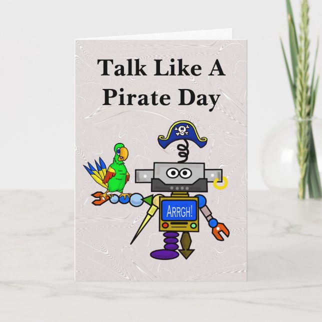 De Festividades Cartão Pirata Robot (Frente)