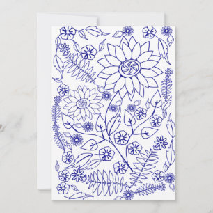 De Festividades Cartão Plano Doodle