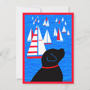 De Festividades Cartão Plano Preto do Dia da Regata do Cão