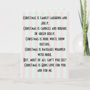 De Festividades Cartão Poem Feliz Natal
