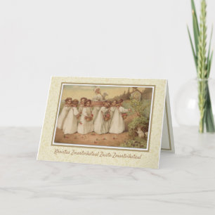 De Festividades Cartão polonês vintage da Páscoa religiosa