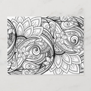 De Festividades cartão postal abstrato floral para adultos