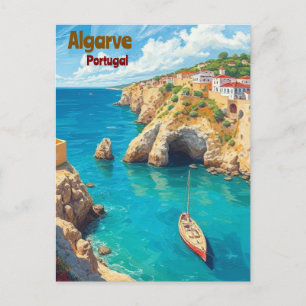 De Festividades Cartão postal cênico Algarve Portugal - Viagem lit