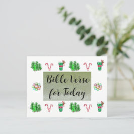 De Festividades Cartão postal com brilho falso do versículo da Bíb