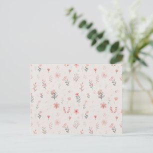 De Festividades Cartão postal com padrão floral suave