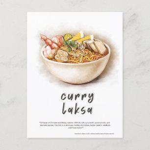 De Festividades Cartão postal Curry Laksa Malásia