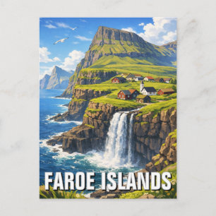 De Festividades Cartão Postal da Cachoeira das Ilhas Faroé