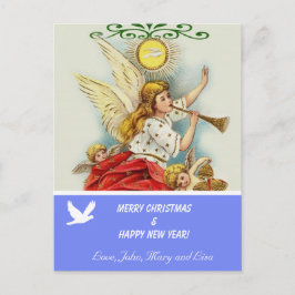 De Festividades Cartão postal da família Feliz Natal