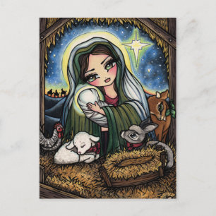 De Festividades Cartão postal da Natal Natividade Virgem Maria Jes