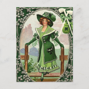 De Festividades cartão postal da Vintage Saint Patrick's Day Holid