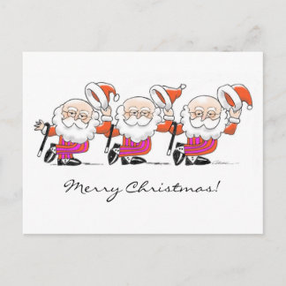 De Festividades Cartão postal Dançando Santas
