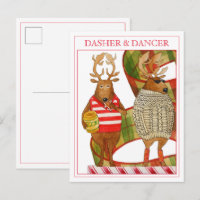 Cartão postal DASHER DANCER