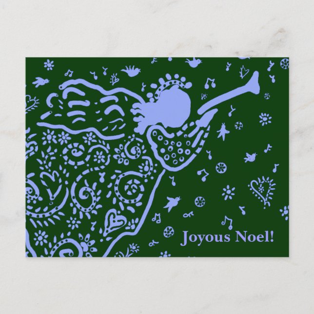 De Festividades Cartão postal do anjo da trombeta (Frente)