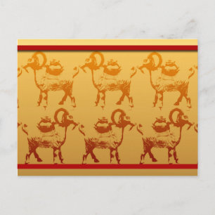 De Festividades Cartão postal do Ano Chinês dos Caprinos
