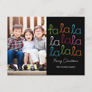 De Festividades Cartão postal do Cartão com fotos Fa La Holiday