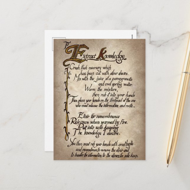 De Festividades cartão postal do feitiço das bruxas assustadoras p (Frente/Verso In Situ)