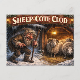 De Festividades Cartão postal do Icelandic Yule Lad Sheep Cote Clo