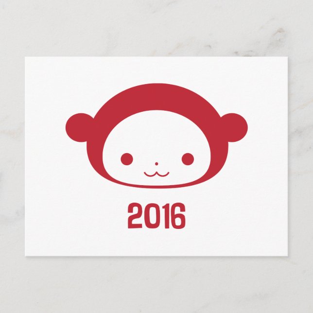 De Festividades Cartão postal do Macaco 2016 (Frente)