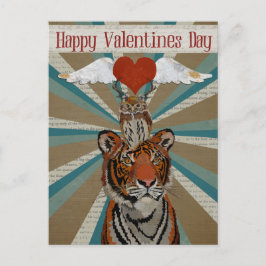 De Festividades Cartão postal do NAMORADOS TIGER e OWL