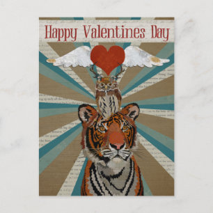 De Festividades Cartão postal do NAMORADOS TIGER e OWL