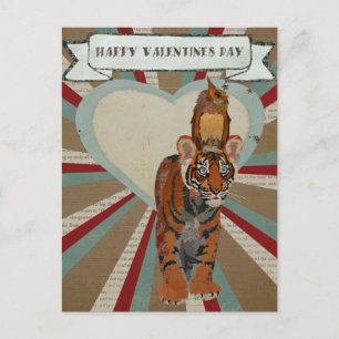 De Festividades Cartão postal do NAMORADOS TIGER e OWL