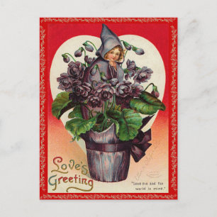 De Festividades Cartão postal do Namorados Vintage