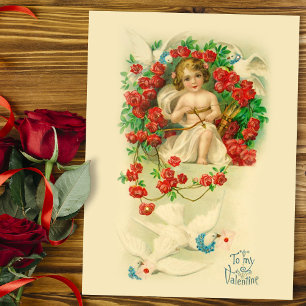 De Festividades Cartão postal do Namorados Vintage Cherub