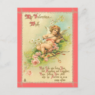 De Festividades Cartão postal do Namorados Vintage Faerie
