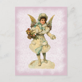 De Festividades Cartão postal do Natal vintage Angel